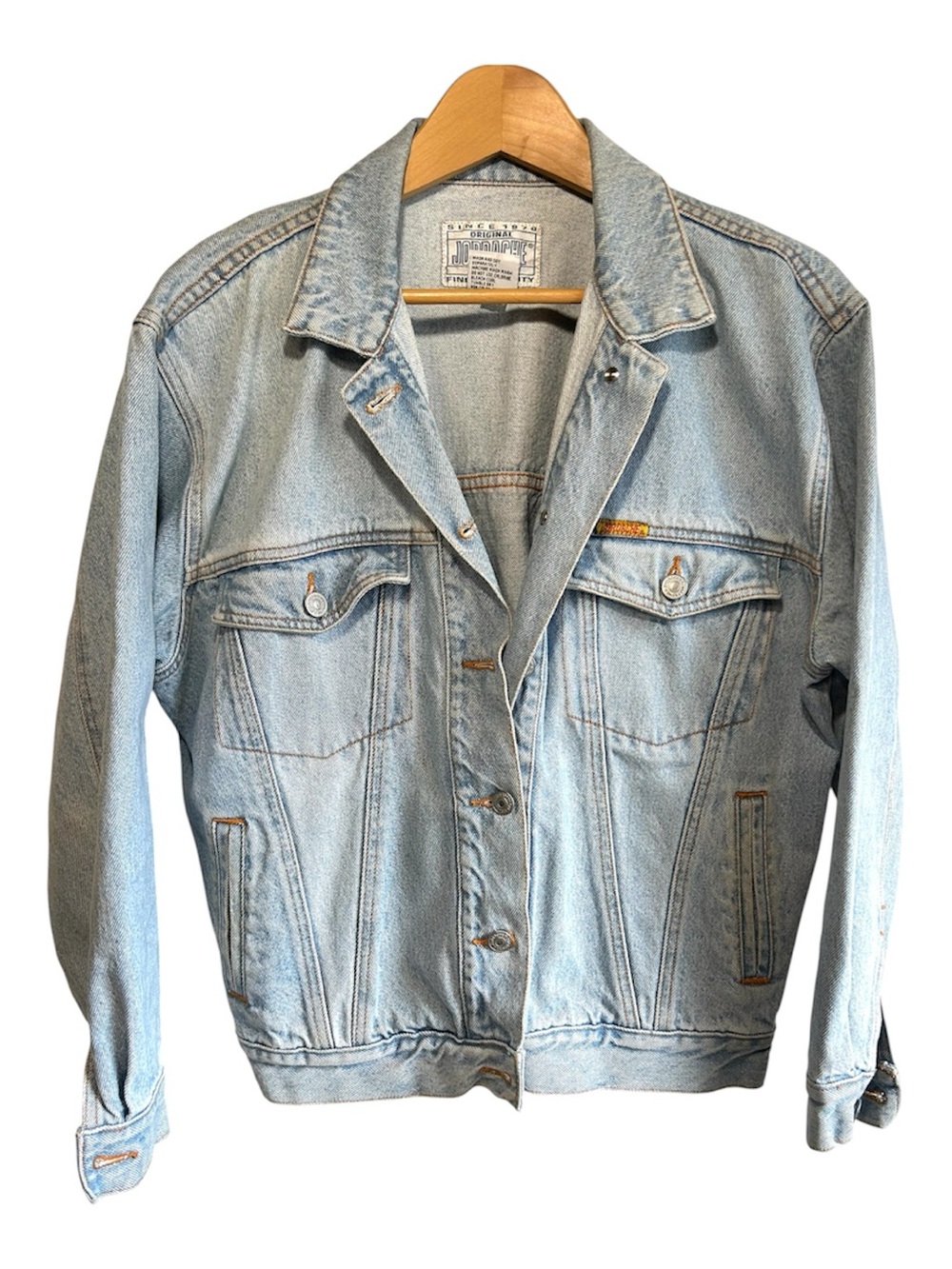 Vintage Y2K Jordache Light Blue Denim Jean Jacket size medium